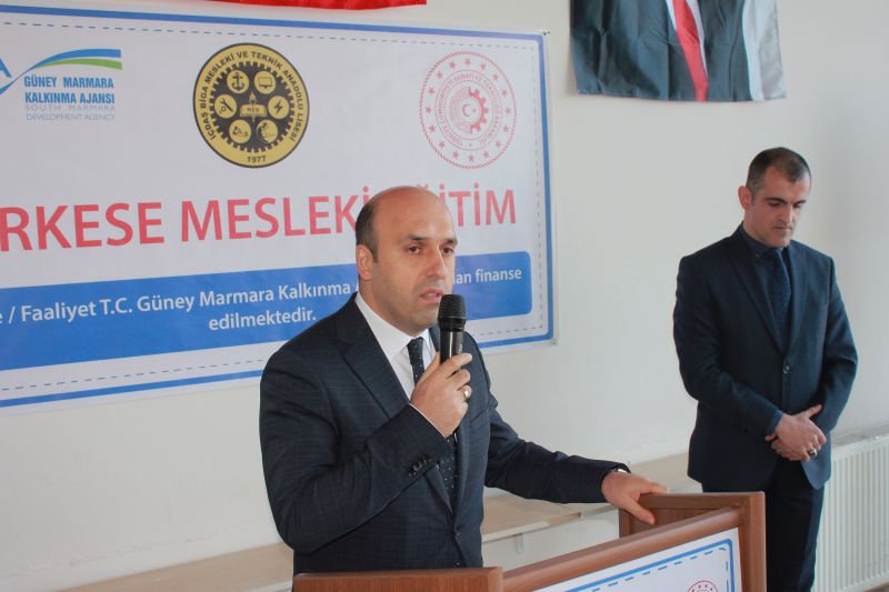 İçdaş Biga Mesleki ve Eğitim Teknik Anadolu Lisesi Herkese Mesleki Eğitim Projesinin Atölye Açılışı