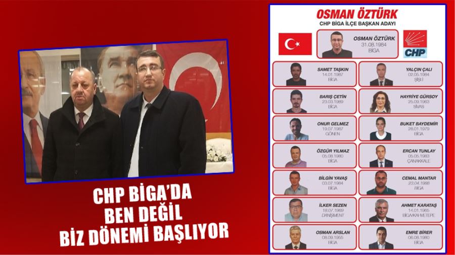 Osman Öztürk CHP Biga İlçe Başkanı Seçildi
