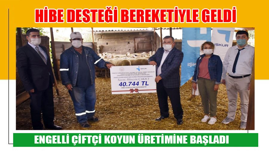 Hibe Desteği Bereketiyle Geldi Engelli Çiftçi Koyun Üretimine Başladı