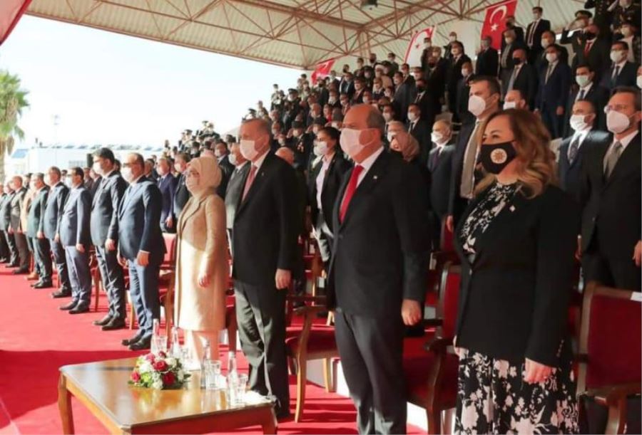 Turan, Cumhurbaşkanı Erdoğan İle Birlikte KKTC’nin 37. Kuruluş Yılı Törenlerine Katıldı