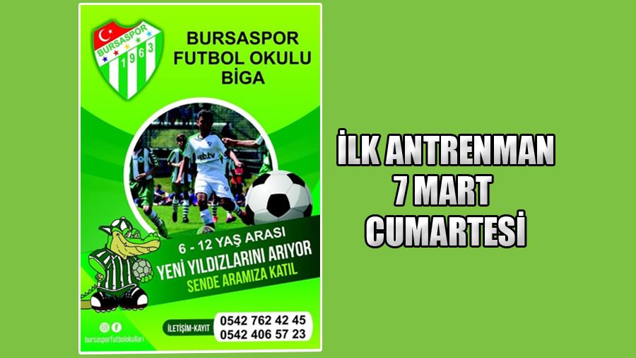 Bursaspor Biga Futbol Okulu İlk Antrenmanına Çıkıyor