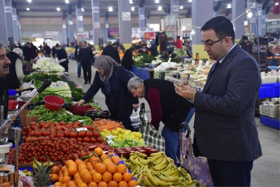 Biga Belediye Başkanı Bülent Erdoğan Pazarcı Esnafını Ziyaret Etti