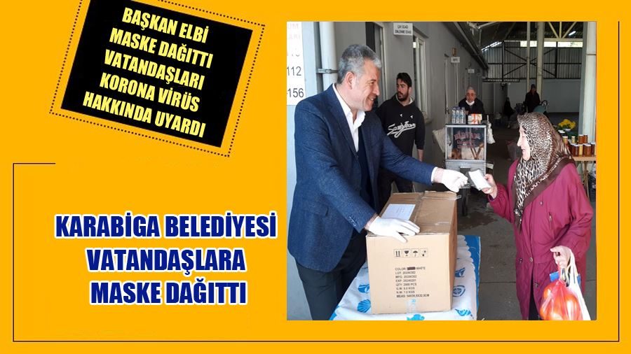 Karabiga Belediyesi Vatandaşlara Maske Dağıttı