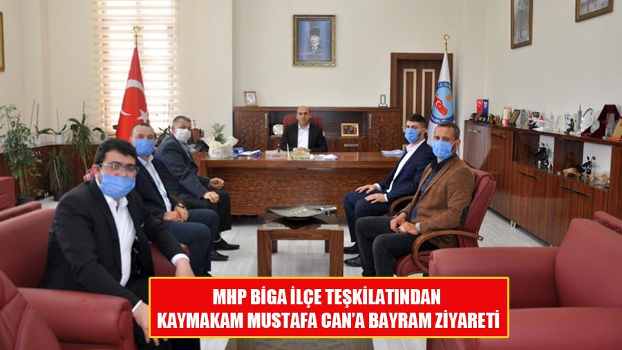 MHP Biga İlçe Teşkilatından Kaymakam Mustafa Can’a Bayram Ziyareti
