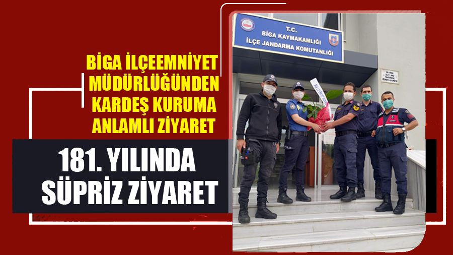 Biga İlçe Emniyet Müdürlüğünden Kardeş Kuruma Anlamlı Ziyaret