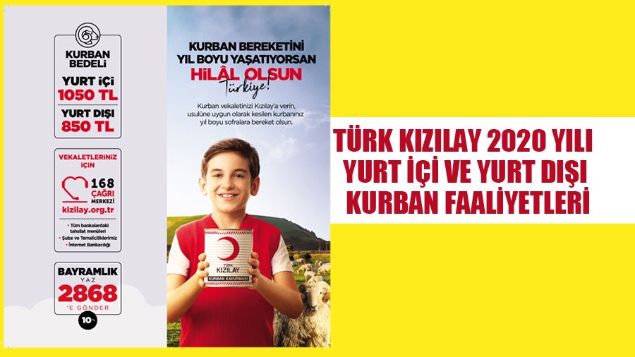 Türk Kızılay 2020 yılı Yurt içi ve Yurt dışı Kurban Faaliyetleri