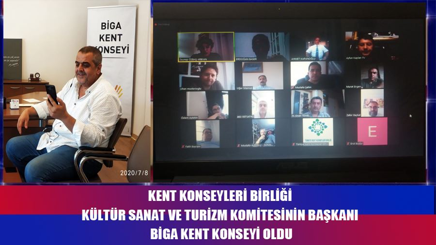 Kent Konseyleri Birliği Kültür Sanat ve Turizm Komitesinin Başkanı Biga Kent Konseyi Oldu