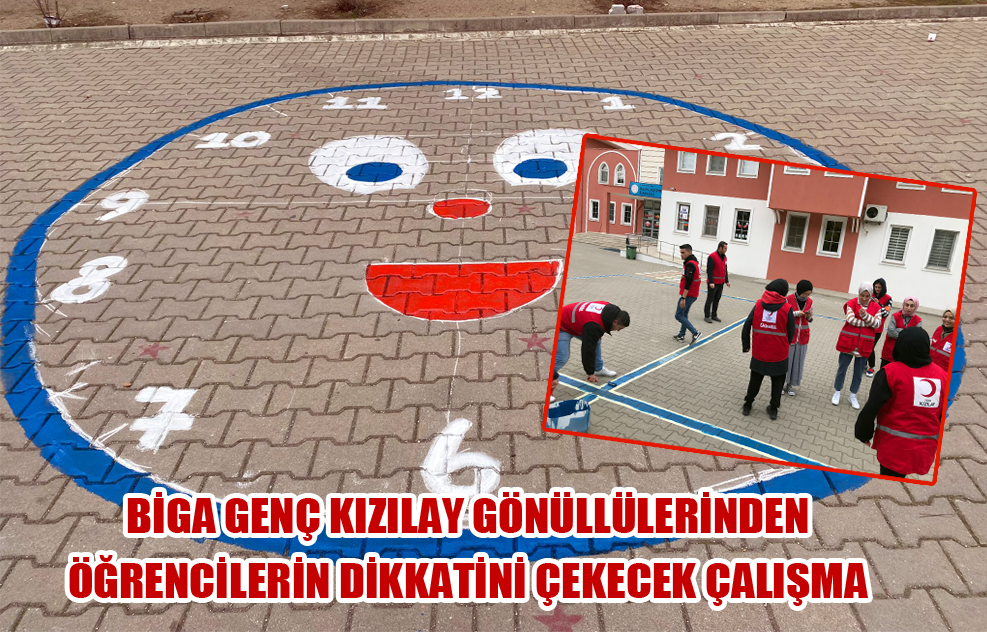 Biga Genç Kızılay Gönüllülerinden Öğrencilerin Dikkatini Çekecek Çalışma