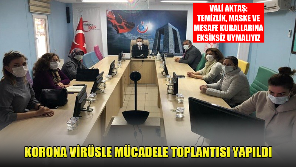 Çanakkale’de Korona Virüsle Mücadele Toplantısı Yapıldı