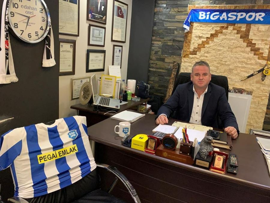 Fotoğraf: Bigaspor Kulüp Başkanı Serkan Özkan