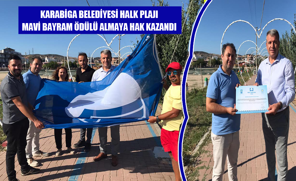 Karabiga Belediyesi Halk Plajı Mavi Bayram Ödülü Almaya Hak Kazandı