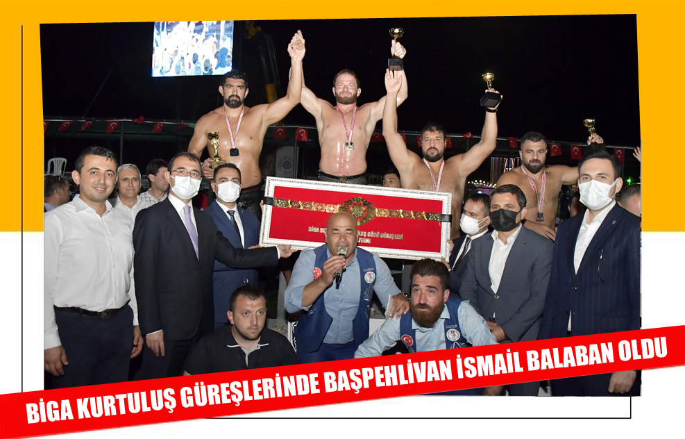 Biga Kurtuluş Güreşlerinde Başpehlivan İsmail Balaban Oldu