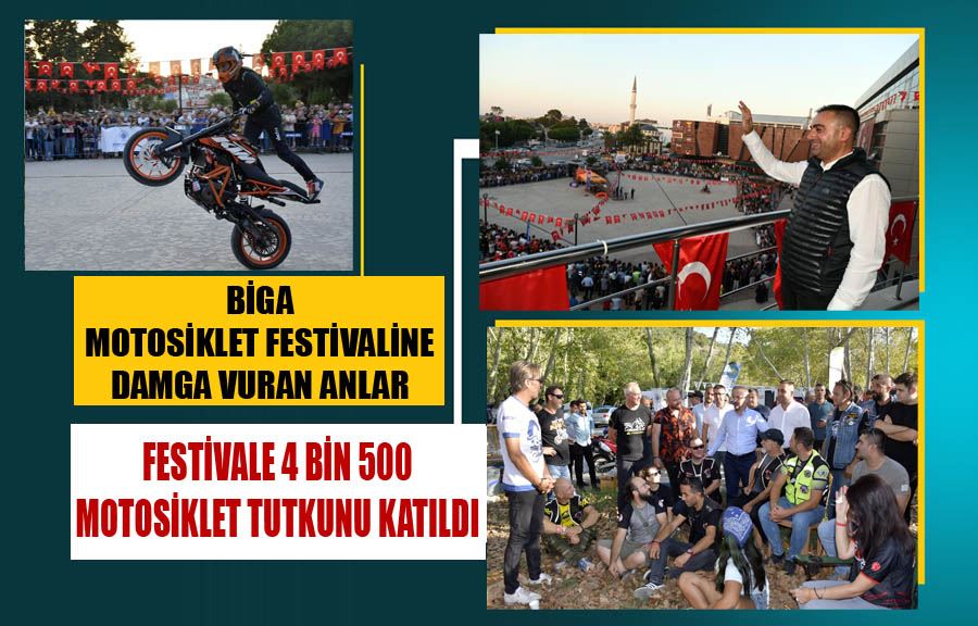 Biga Motosiklet Festivaline Damga Vuran Anlar